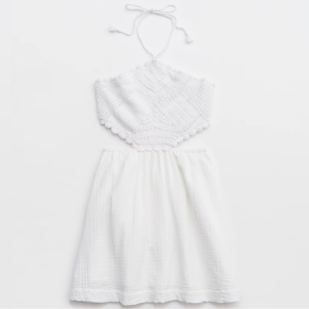 Aerie pool to party crochet halter mini dress size Large - Picture 3 of 9